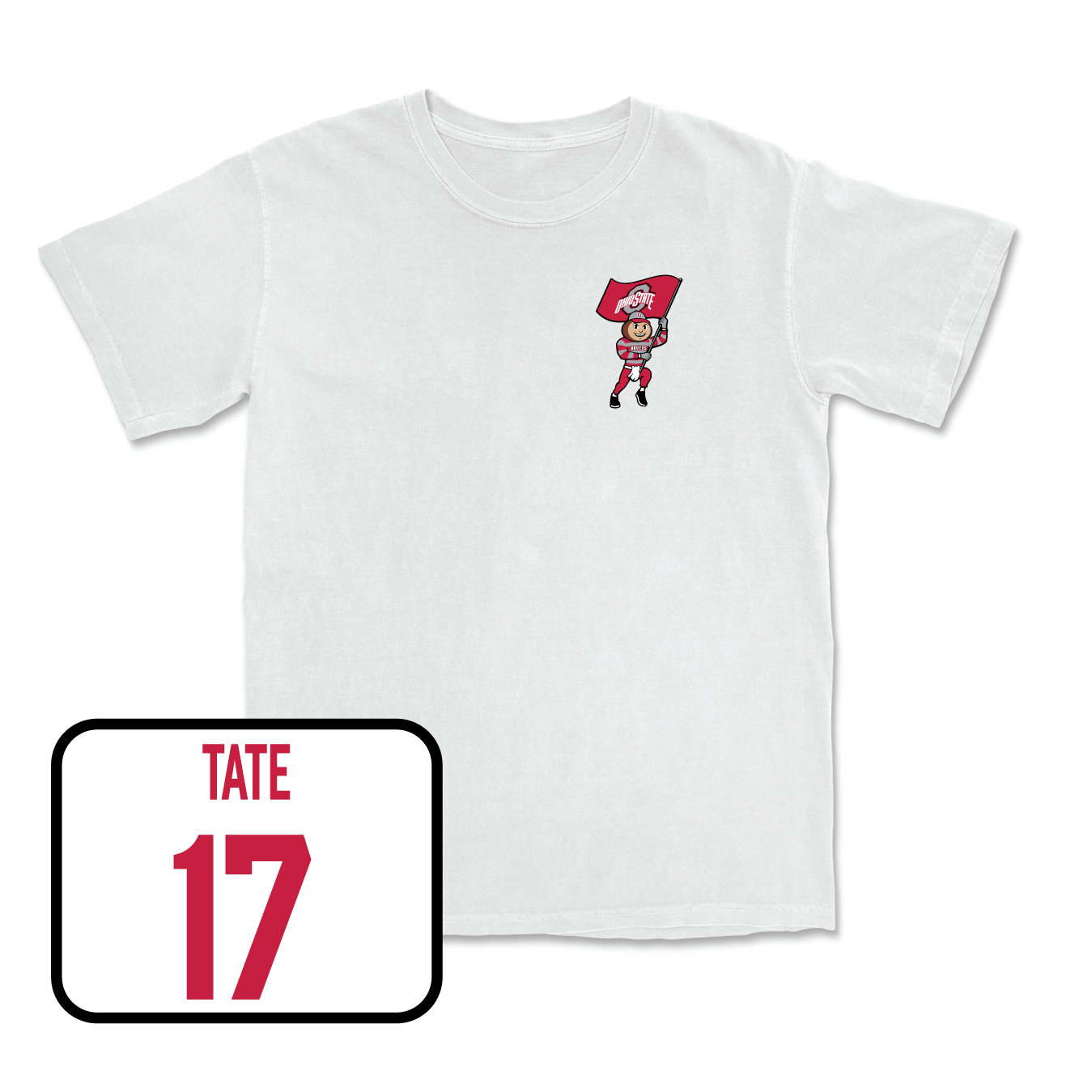 White Football Brutus Comfort Colors Tee 2 Youth Small / Carnell Tate | #17