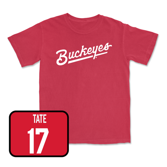 Red Football Script Tee 2 Youth Small / Carnell Tate | #17