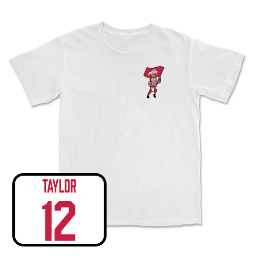 White Women's Basketball Brutus Comfort Colors Tee Youth Small / Celeste Taylor | #12