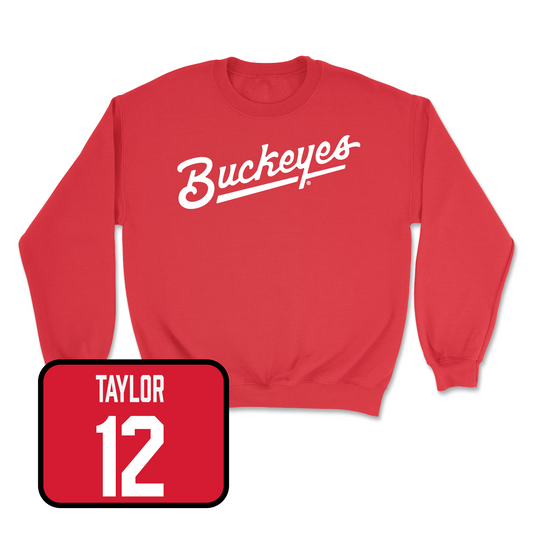 Red Women's Basketball Script Crew Youth Small / Celeste Taylor | #12
