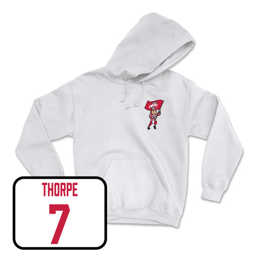 White Women's Volleyball Brutus Hoodie Youth Small / Chelsea Thorpe | #7