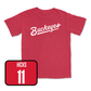 Red Football Script Tee - Davison Igbinosun