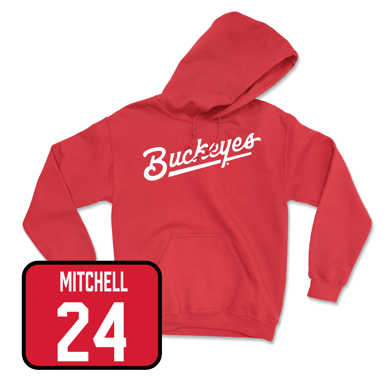 Red Men's Lacrosse Script Hoodie 2 Youth Small / Connor Mitchell | #24