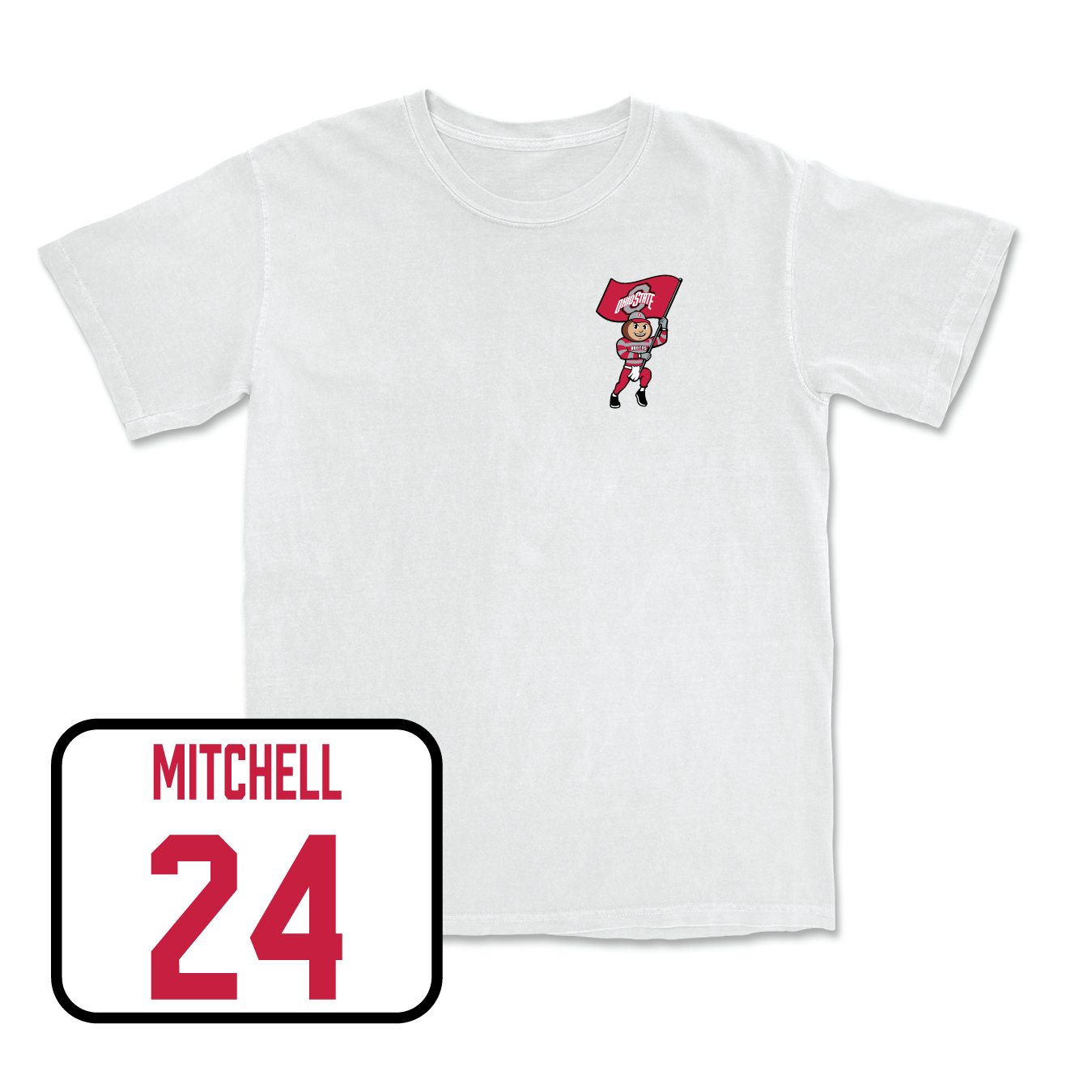 White Men's Lacrosse Brutus Comfort Colors Tee 2 Youth Small / Connor Mitchell | #24