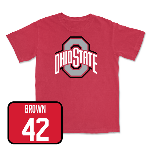 Red Men's Lacrosse Team Tee 2 Youth Small / Cullen Brown | #42