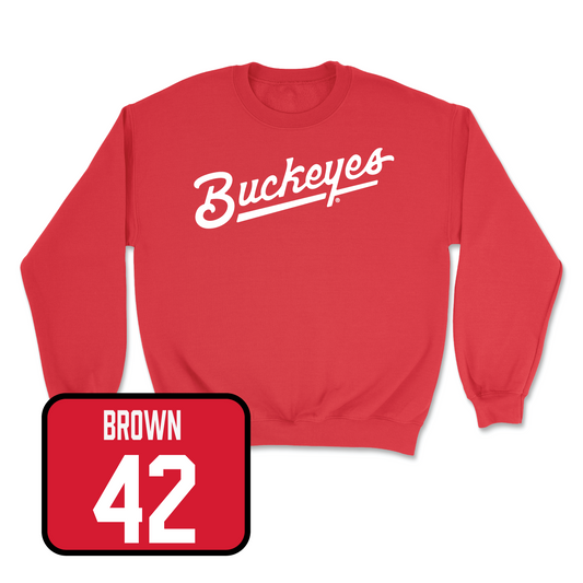 Red Men's Lacrosse Script Crew 2 Youth Small / Cullen Brown | #42