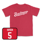 Red Football Script Tee - Colin Kaufmann