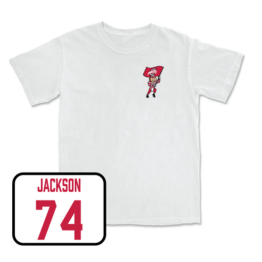 White Football Brutus Comfort Colors Tee 4 Youth Small / Donovan Jackson | #74
