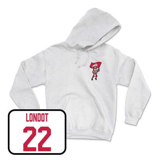 White Women's Volleyball Brutus Hoodie Youth Small / Emily Londot | #22