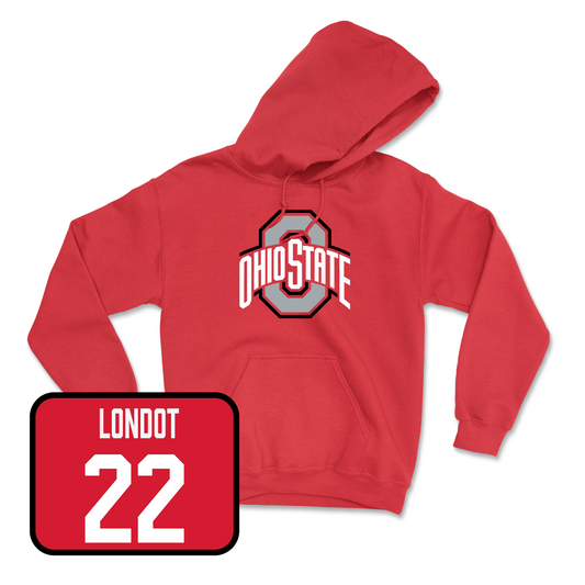 Red Women's Volleyball Team Hoodie Youth Small / Emily Londot | #22