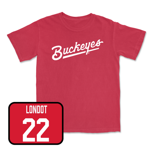 Red Women's Volleyball Script Tee Youth Small / Emily Londot | #22