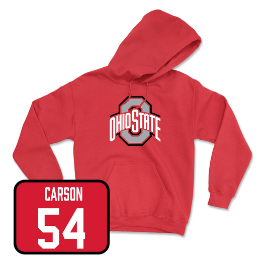 Red Women's Basketball Team Hoodie Youth Small / Faith Carson | #54