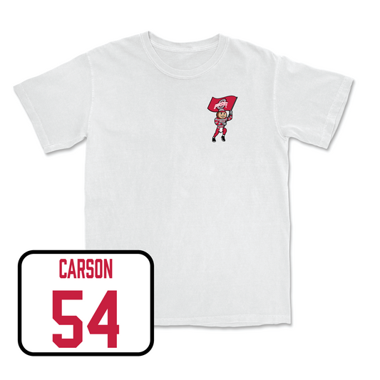 White Women's Basketball Brutus Comfort Colors Tee Youth Small / Faith Carson | #54