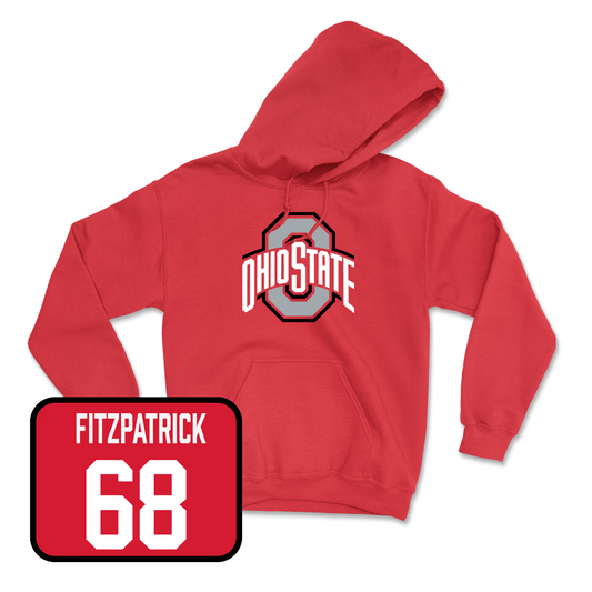 Red Football Team Hoodie 4 Youth Small / George Fitzpatrick | #68