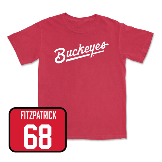 Red Football Script Tee 4 Youth Small / George Fitzpatrick | #68