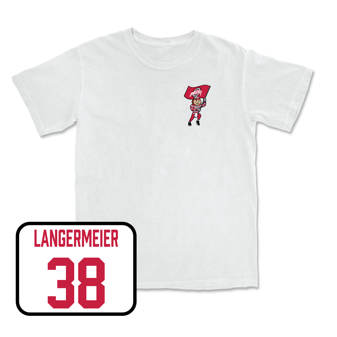 White Men's Lacrosse Brutus Comfort Colors Tee 2 Youth Small / Greg Langermeier | #38