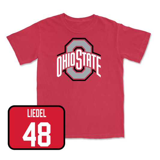 Red Men's Lacrosse Team Tee 2 Youth Small / Griffin Liedel | #48
