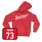 Red Football Script Hoodie 4 Youth Small / Grant Toutant | #73