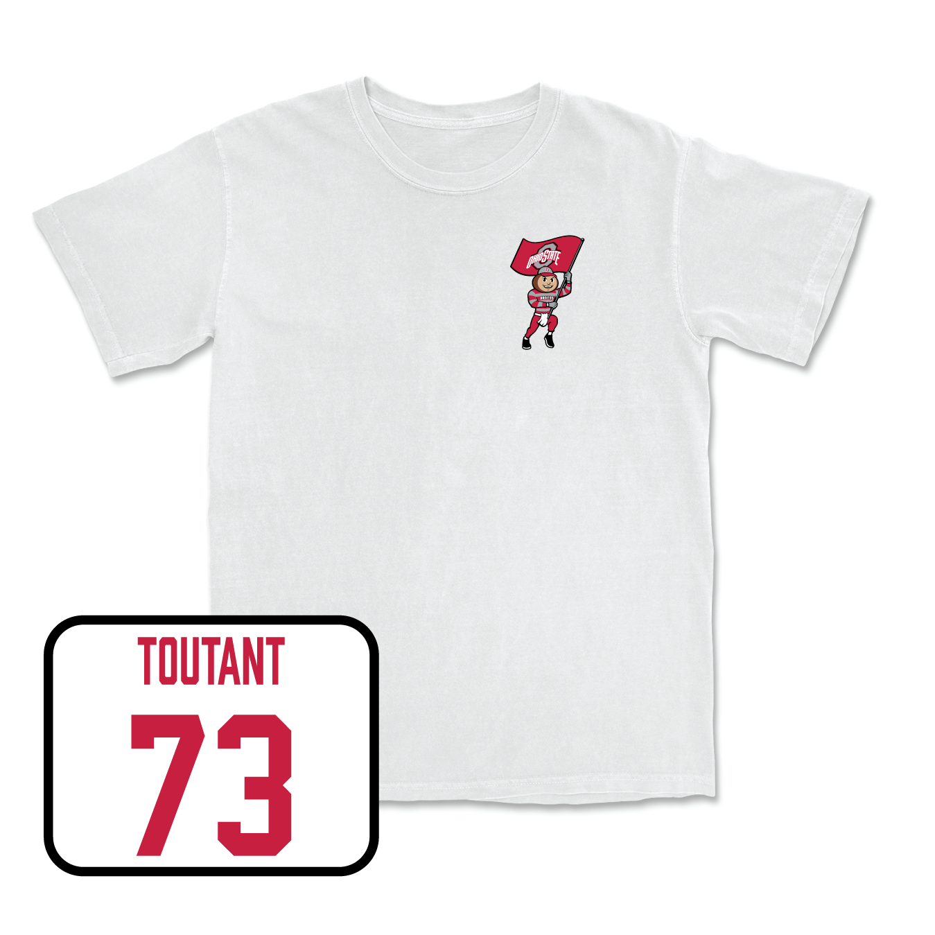 White Football Brutus Comfort Colors Tee 4 Youth Small / Grant Toutant | #73