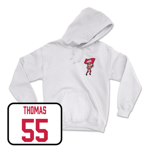 White Baseball Brutus Hoodie Youth Small / Hank Thomas | #55