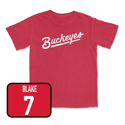 Red Men's Lacrosse Script Tee 3 Youth Small / Henry Blake | #7