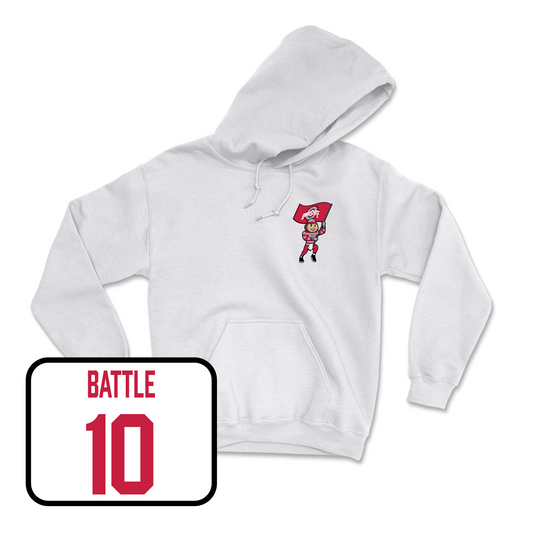 White Men's Basketball Brutus Hoodie Youth Small / Jamison Battle | #10