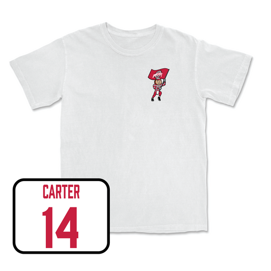 White Football Brutus Comfort Colors Tee 4 Youth Small / Ja'Had Carter | #14