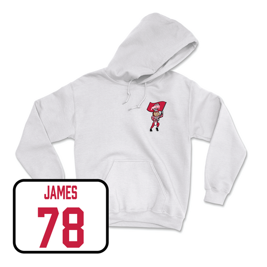 White Football Brutus Hoodie 5 Youth Small / Jakob James | #78