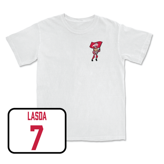 White Women's Lacrosse Brutus Comfort Colors Tee 2 Youth Small / Jamie Lasda | #7