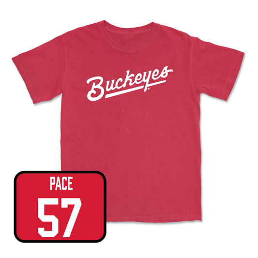 Red Football Script Tee 5 Youth Small / Jalen Pace | #57