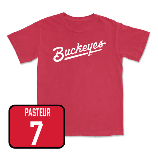 Red Men's Volleyball Script Tee Youth Small / Jacob Pasteur | #7