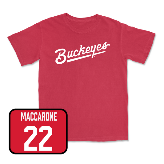 Red Men's Lacrosse Script Tee 3 Youth Small / Johnny Maccarone | #22