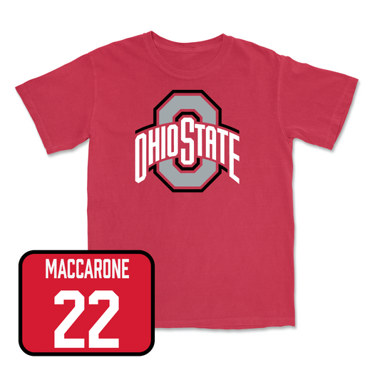 Red Men's Lacrosse Team Tee 3 Youth Small / Johnny Maccarone | #22
