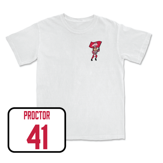White Football Brutus Comfort Colors Tee 6 Youth Small / Josh Proctor | #41
