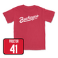 Red Football Script Tee 6 Youth Small / Josh Proctor | #41
