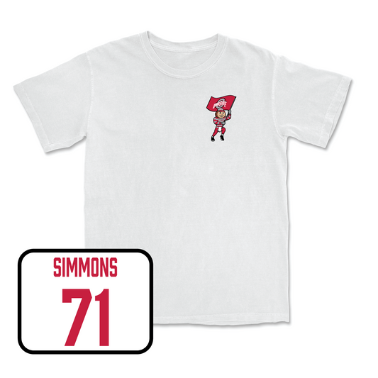 White Football Brutus Comfort Colors Tee 6 Youth Small / Josh Simmons | #71