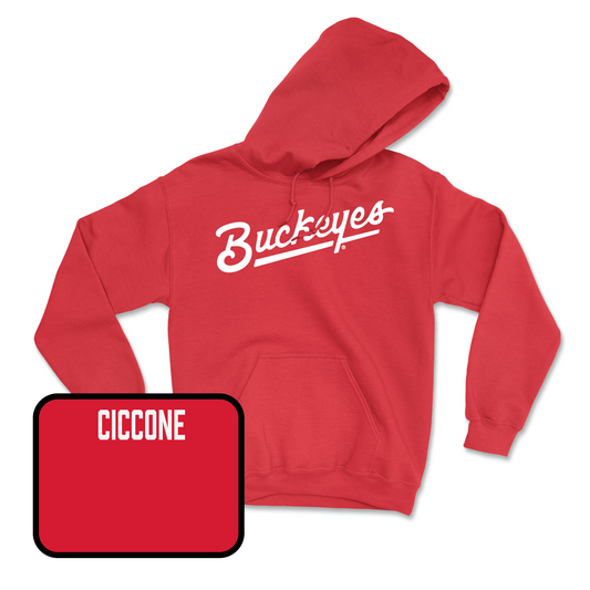 Red Men's Gymnastics Script Hoodie - Kameron Nelson