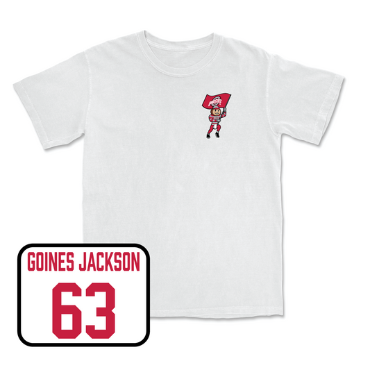 White Football Brutus Comfort Colors Tee 7 Youth Small / Julian Goines Jackson | #63