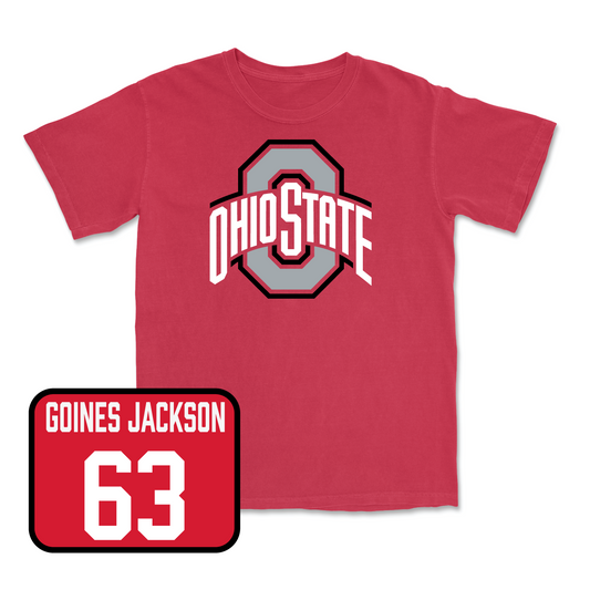 Red Football Team Tee 7 Youth Small / Julian Goines Jackson | #63
