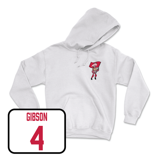 White Women's Volleyball Brutus Hoodie Youth Small / Kamiah Gibson | #4