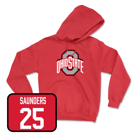 Red Football Team Hoodie 7 Youth Small / Kai Saunders | #25