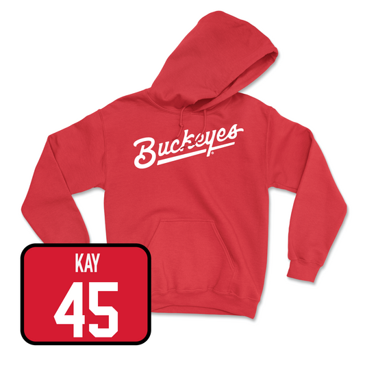 Red Softball Script Hoodie - Kami Kortokrax