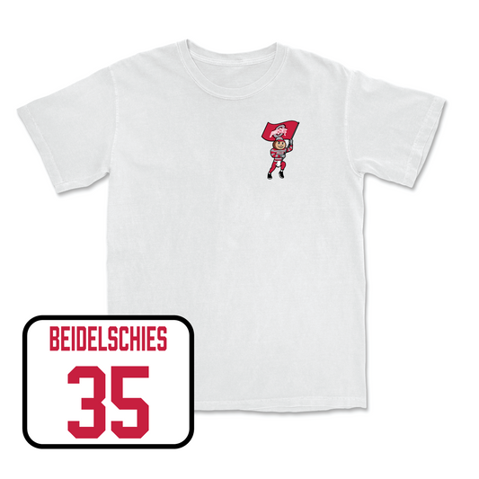 White Baseball Brutus Comfort Colors Tee Youth Small / Landon Beidelschies | #35