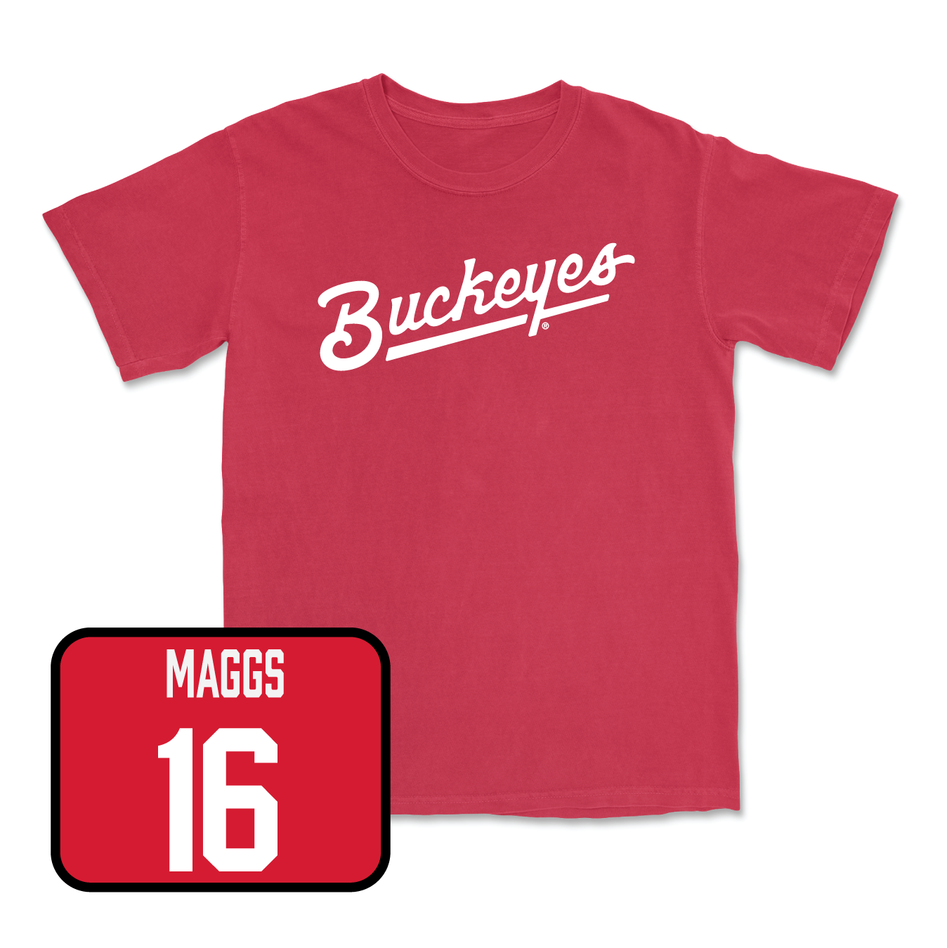 Red Football Script Tee - Malik Hartford