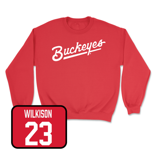 Red Softball Script Crew 2 Youth Small / Melina Wilkison | #23