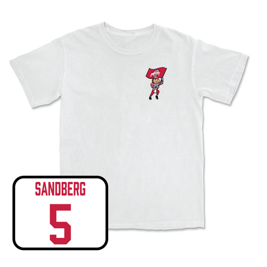White Men's Lacrosse Brutus Comfort Colors Tee 4 Youth Small / Mitchell Sandberg | #5