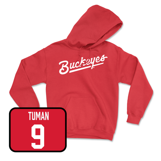 Red Women's Volleyball Script Hoodie 2 Youth Small / Mia Tuman | #9
