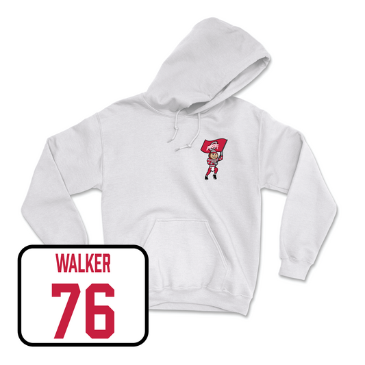 White Football Brutus Hoodie 8 Youth Small / Miles Walker | #76