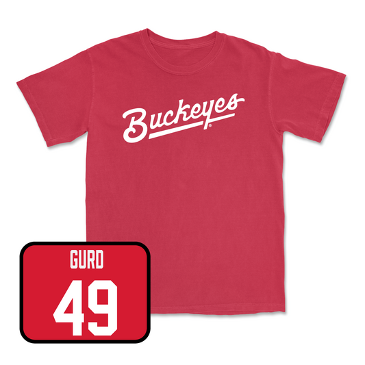 Red Football Script Tee - Ryan Rudzinski