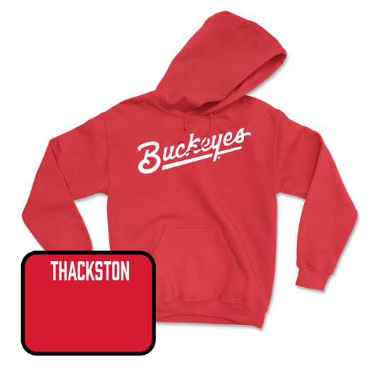 Red Men's Gymnastics Script Hoodie - Kristian Grahovski